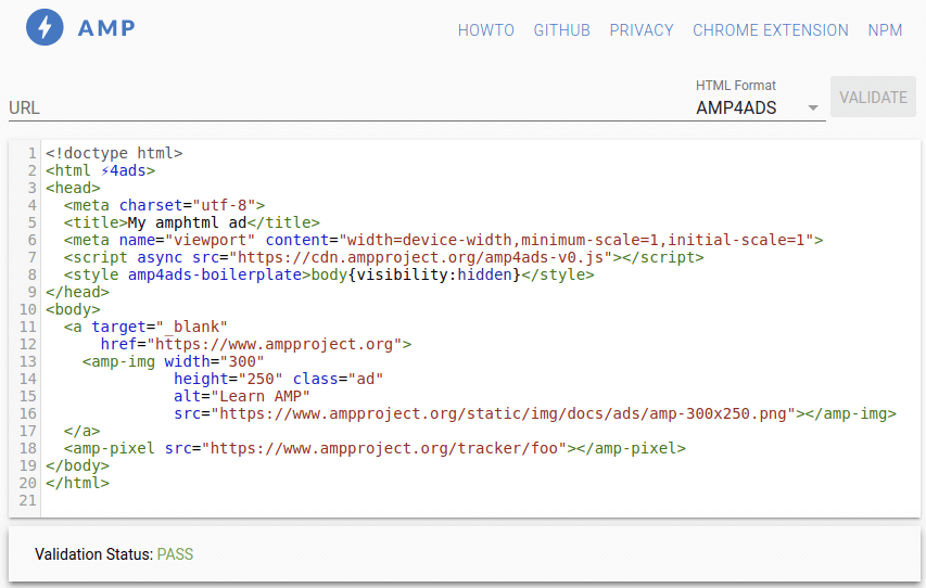validator screenshot