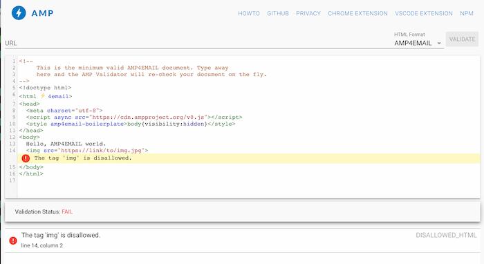Image of web-based email validator